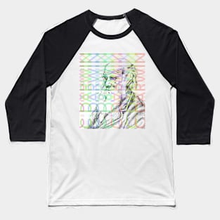 Charles Darwin Coloured Baseball T-Shirt